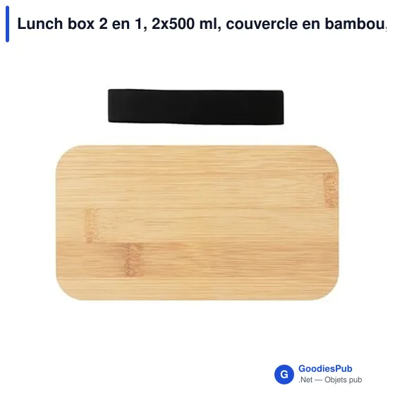 Boîte à lunch personnalisable 2 en 1 avec logo | Tijani - Image 9