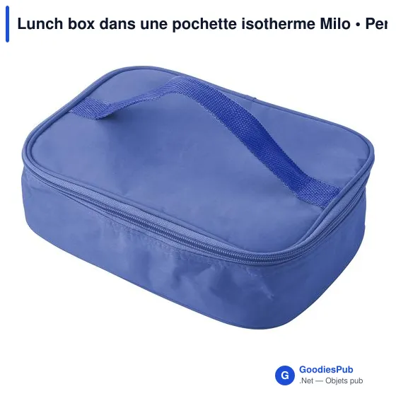 Lunch box personnalisable dans pochette isotherme Milo avec logo - Image 2