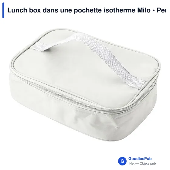 Lunch box personnalisable dans pochette isotherme Milo avec logo - Image 3