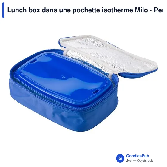 Lunch box personnalisable dans pochette isotherme Milo avec logo - Image 5