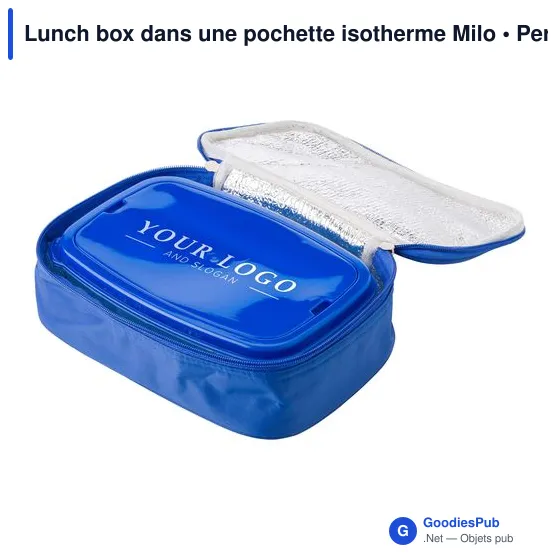 Lunch box personnalisable dans pochette isotherme Milo avec logo - Image 7