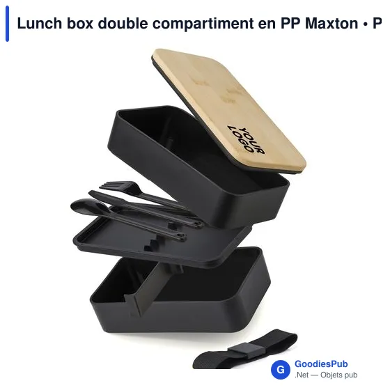 Lunch box double compartiment en PP Maxton - Image 12