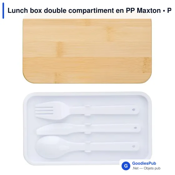 Lunch box double compartiment en PP Maxton - Image 10