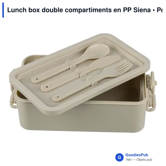 Lunch box double compartiments en PP Siena - Image 21