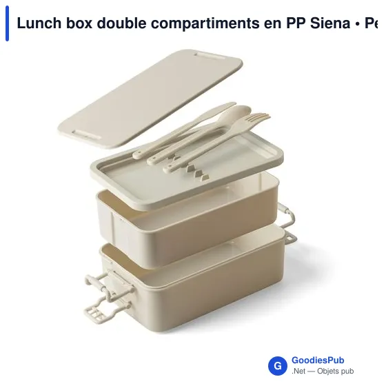 Lunch box double compartiments en PP Siena - Image 22