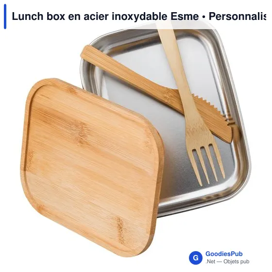 Lunch box personnalisable en acier inoxydable Esme avec logo - Image 4