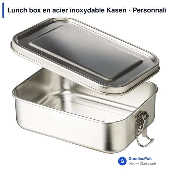 Lunch box personnalisable en acier inoxydable avec logo - Kasen - Image 2