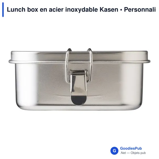 Lunch box personnalisable en acier inoxydable avec logo - Kasen - Image 3