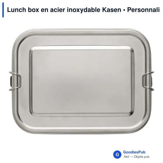 Lunch box personnalisable en acier inoxydable avec logo - Kasen - Image 4