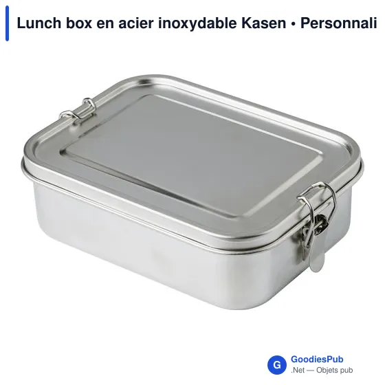 Lunch box personnalisable en acier inoxydable avec logo - Kasen - Image 5