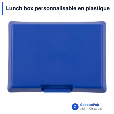 Lunch box personnalisable en plastique avec logo - Adaline