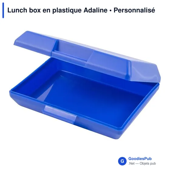 Lunch box personnalisable en plastique avec logo - Adaline - Image 3