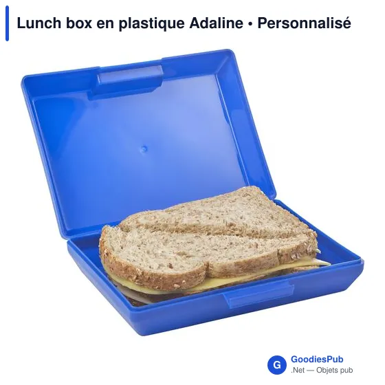 Lunch box personnalisable en plastique avec logo - Adaline - Image 4