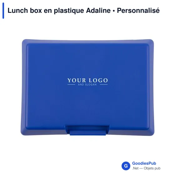 Lunch box personnalisable en plastique avec logo - Adaline - Image 5