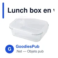 Lunch box en verre personnalisable avec logo - Jack - Miniature 1