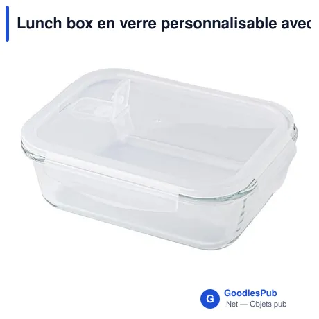 Lunch box en verre personnalisable avec logo - Jack