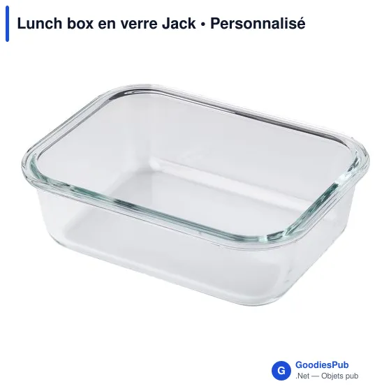 Lunch box en verre personnalisable avec logo - Jack - Image 2