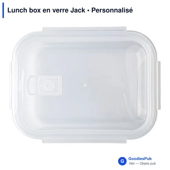 Lunch box en verre personnalisable avec logo - Jack - Image 3