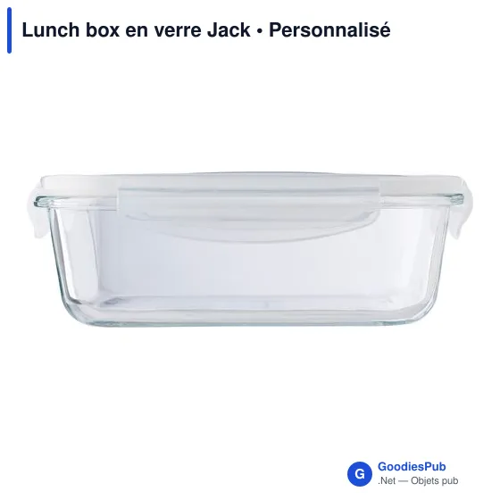 Lunch box en verre personnalisable avec logo - Jack - Image 4