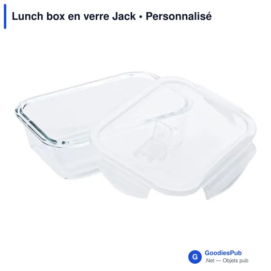 Lunch box en verre personnalisable avec logo - Jack - Image 5