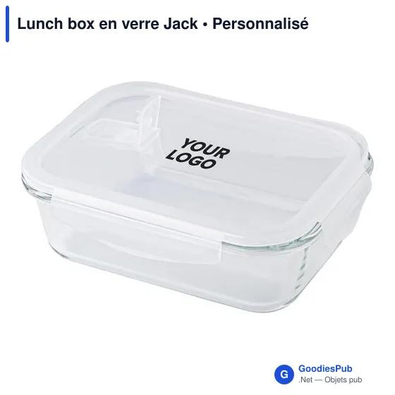 Lunch box en verre personnalisable avec logo - Jack - Image 6