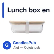 Lunch box en verre personnalisable avec logo - modèle Nicole - Miniature 1