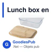Lunch box en verre personnalisable avec logo - modèle Nicole - Miniature 2