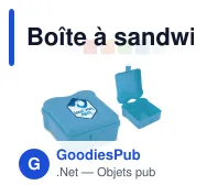 Boîte à sandwich personnalisable en forme de sandwich avec logo - Sandwich - Miniature 1
