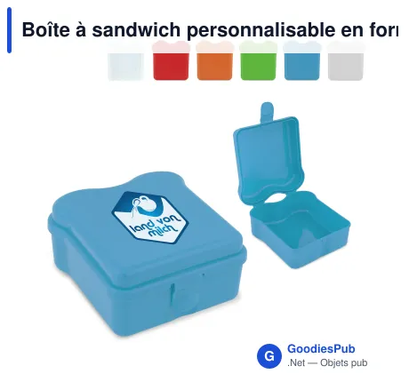 Boîte à sandwich personnalisable en forme de sandwich avec logo - Sandwich