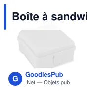 Boîte à sandwich personnalisable en forme de sandwich avec logo - Sandwich - Miniature 2