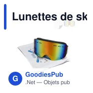 Lunettes de ski personnalisables catégorie 3 certifiées EN 174 avec logo - Miniature 1