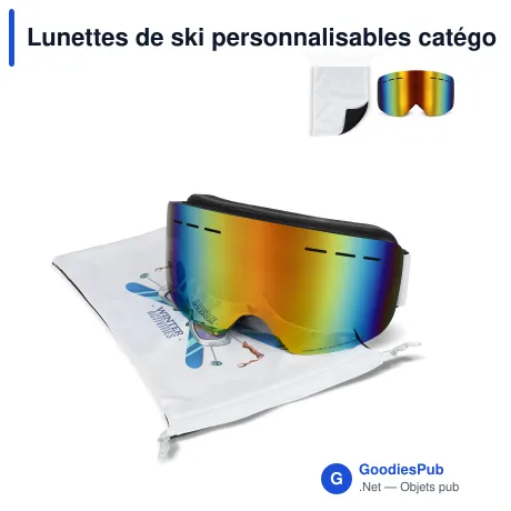 Lunettes de ski personnalisables catégorie 3 certifiées EN 174 avec logo