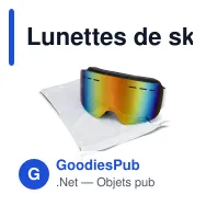 Lunettes de ski personnalisables catégorie 3 certifiées EN 174 avec logo - Miniature 2