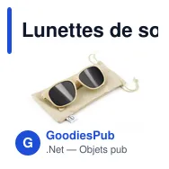 Lunettes de soleil personnalisables B'RIGHT avec logo | Adam - Miniature 1