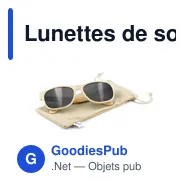 Lunettes de soleil personnalisables B'RIGHT avec logo | Adam - Miniature 2