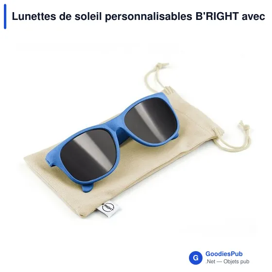 Lunettes de soleil personnalisables B'RIGHT avec logo | Adam - Image 11
