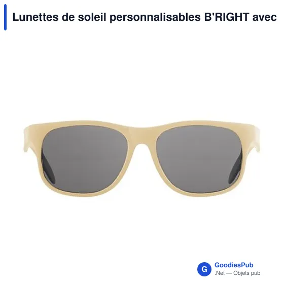 Lunettes de soleil personnalisables B'RIGHT avec logo | Adam - Image 4