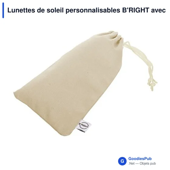 Lunettes de soleil personnalisables B'RIGHT avec logo | Adam - Image 6