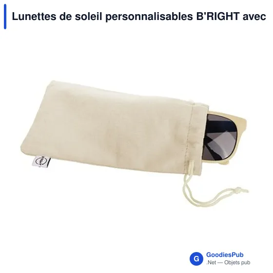 Lunettes de soleil personnalisables B'RIGHT avec logo | Adam - Image 7