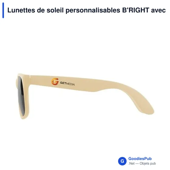 Lunettes de soleil personnalisables B'RIGHT avec logo | Adam - Image 8
