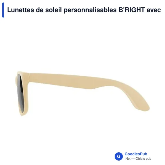 Lunettes de soleil personnalisables B'RIGHT avec logo | Adam - Image 9