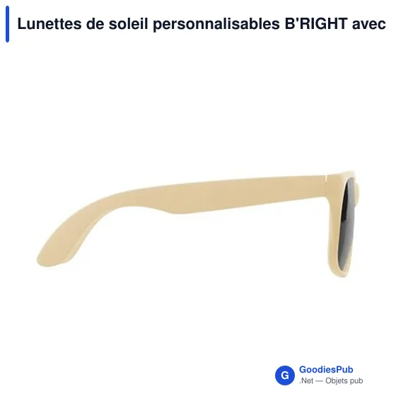 Lunettes de soleil personnalisables B'RIGHT avec logo | Adam - Image 10