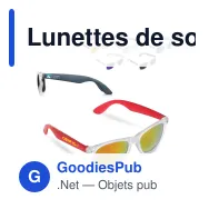 Lunettes de soleil personnalisables à monture transparente avec logo - Bradley - Miniature 1
