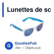 Lunettes de soleil personnalisables à monture transparente avec logo - Bradley - Miniature 2