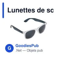 Lunettes de soleil personnalisables à monture transparente avec logo - Bradley - Miniature 3