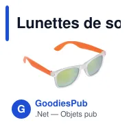 Lunettes de soleil personnalisables à monture transparente avec logo - Bradley - Miniature 5