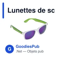Lunettes de soleil personnalisables à monture transparente avec logo - Bradley - Miniature 6