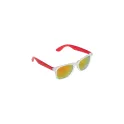 Variante Transparent Rouge - Lunettes de soleil personnalisables à monture transparente avec logo - Bradley