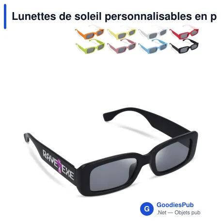 Lunettes de soleil personnalisables en polycarbonate recyclé avec logo - Charli