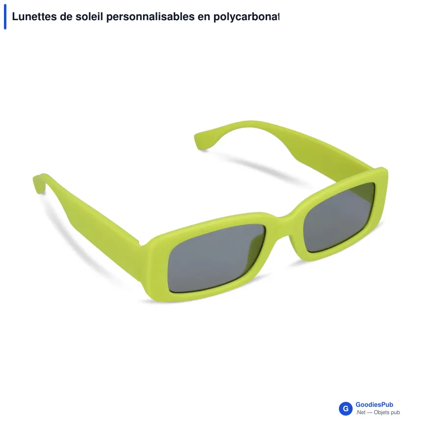 Lunettes de soleil personnalisables en polycarbonate recyclé avec logo - Charli - Image 2